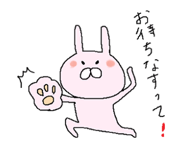 cute rabbit of pink sticker #10068817