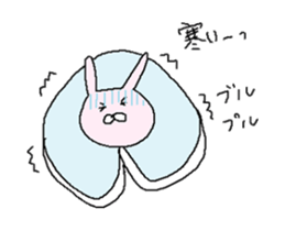 cute rabbit of pink sticker #10068821