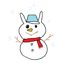 cute rabbit of pink sticker #10068823