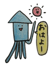 octopus and squid family sticker #10069544