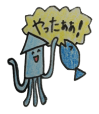octopus and squid family sticker #10069550