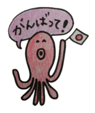 octopus and squid family sticker #10069580