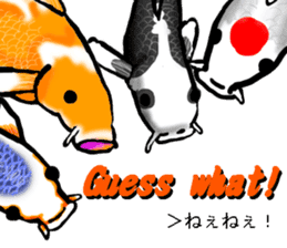 Nishikigoi in English(Colored carp) sticker #10070551