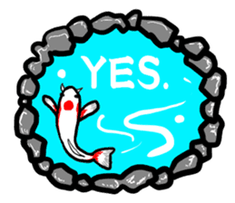 Nishikigoi in English(Colored carp) sticker #10070558