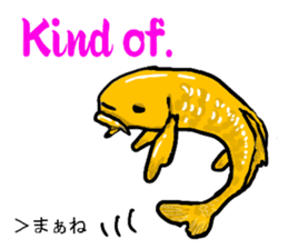 Nishikigoi in English(Colored carp) sticker #10070561