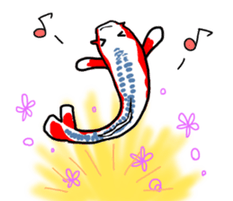 Nishikigoi in English(Colored carp) sticker #10070580