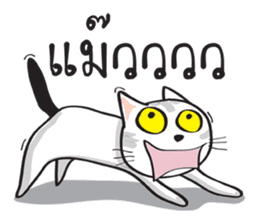 white cat in the house sticker #10070677