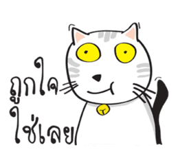 white cat in the house sticker #10070682