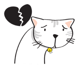 white cat in the house sticker #10070688