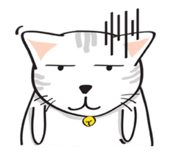 white cat in the house sticker #10070700