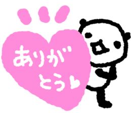 Panda for which many hearts were used sticker #10071228