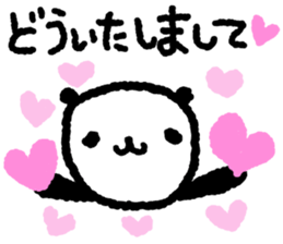 Panda for which many hearts were used sticker #10071230