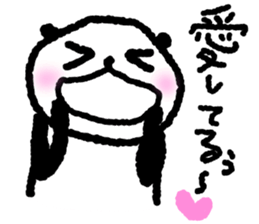 Panda for which many hearts were used sticker #10071244