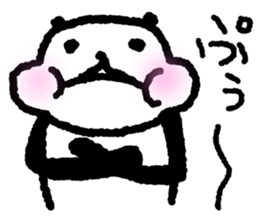 Panda for which many hearts were used sticker #10071245