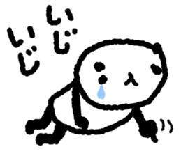 Panda for which many hearts were used sticker #10071247