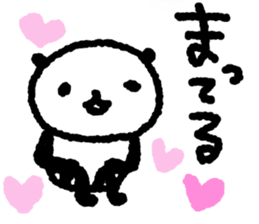Panda for which many hearts were used sticker #10071253