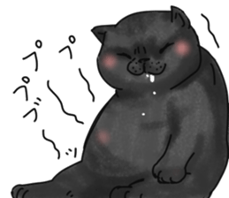 British Shorthair fat cat sticker #10072801