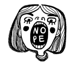 doodles in boring class sticker #10073524