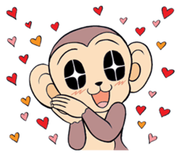 Lovely monkey Q-Ji sticker #10074465