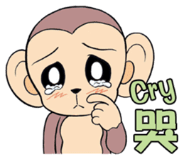 Lovely monkey Q-Ji sticker #10074470