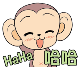 Lovely monkey Q-Ji sticker #10074474