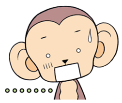 Lovely monkey Q-Ji sticker #10074482
