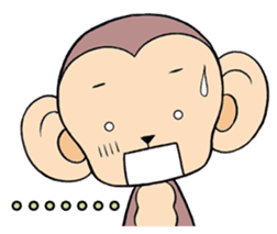 Lovely monkey Q-Ji sticker #10074482