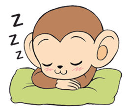 Lovely monkey Q-Ji sticker #10074503