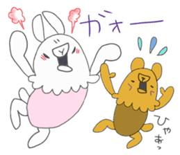 Rabbit and Beaar sticker #10075575