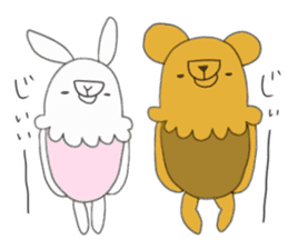 Rabbit and Beaar sticker #10075580