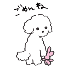 happy toy poodle life sticker #10075866