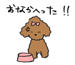 happy toy poodle life sticker #10075871