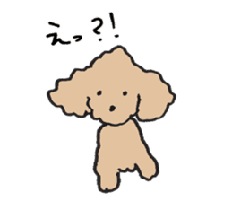 happy toy poodle life sticker #10075875