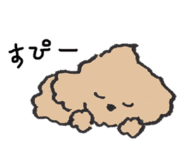 happy toy poodle life sticker #10075877