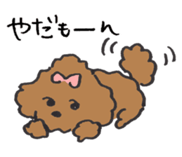 happy toy poodle life sticker #10075880