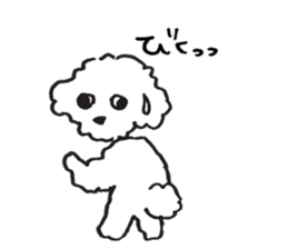 happy toy poodle life sticker #10075884