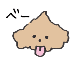 happy toy poodle life sticker #10075885