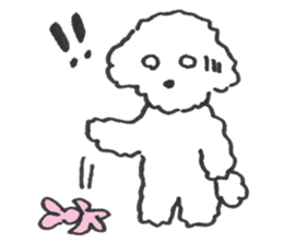 happy toy poodle life sticker #10075894