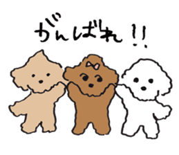 happy toy poodle life sticker #10075899