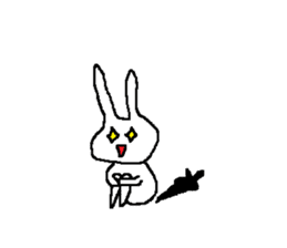 Rabbit bent on world domination sticker #10076510