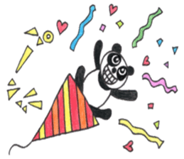 colored pencil panda. sticker #10076877