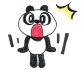 colored pencil panda. sticker #10076893