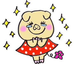 happiness pig sticker #10078150