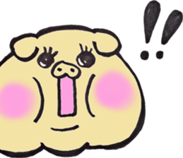 happiness pig sticker #10078181