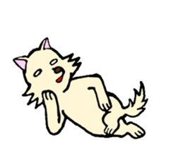 A white dog with short legs sticker #10078185