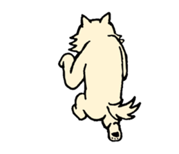 A white dog with short legs sticker #10078188