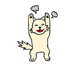 A white dog with short legs sticker #10078189