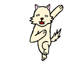 A white dog with short legs sticker #10078190