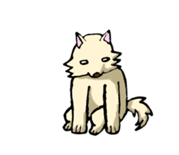 A white dog with short legs sticker #10078191