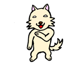 A white dog with short legs sticker #10078195